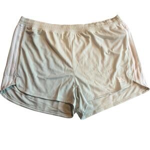 NWT! Adidas Women's Green / White Pacer 3 Stripes Knit Athletic Shorts Size 3X